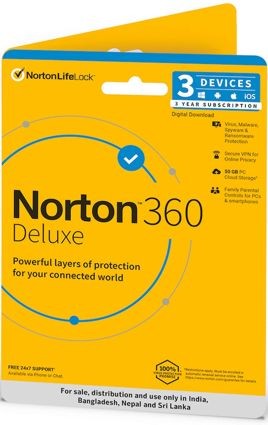  Norton 360 Deluxe 3 Users 3 Years 