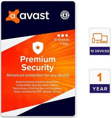  Avast Premium 10 Devices 1 Year 