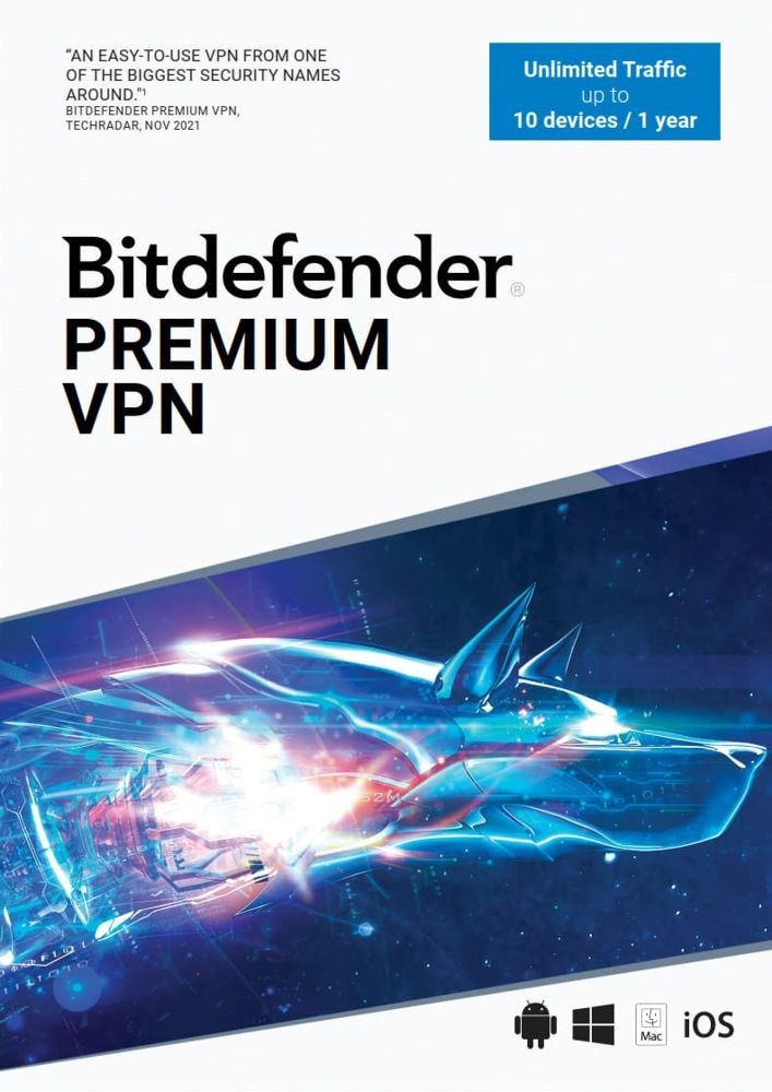  Bitdefender Premium VPN 10 Devices 1 Year 